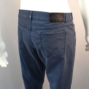 Brax Feel Good Cooper Fancy Blue Gray Pants Mens Trousers Size 40x29